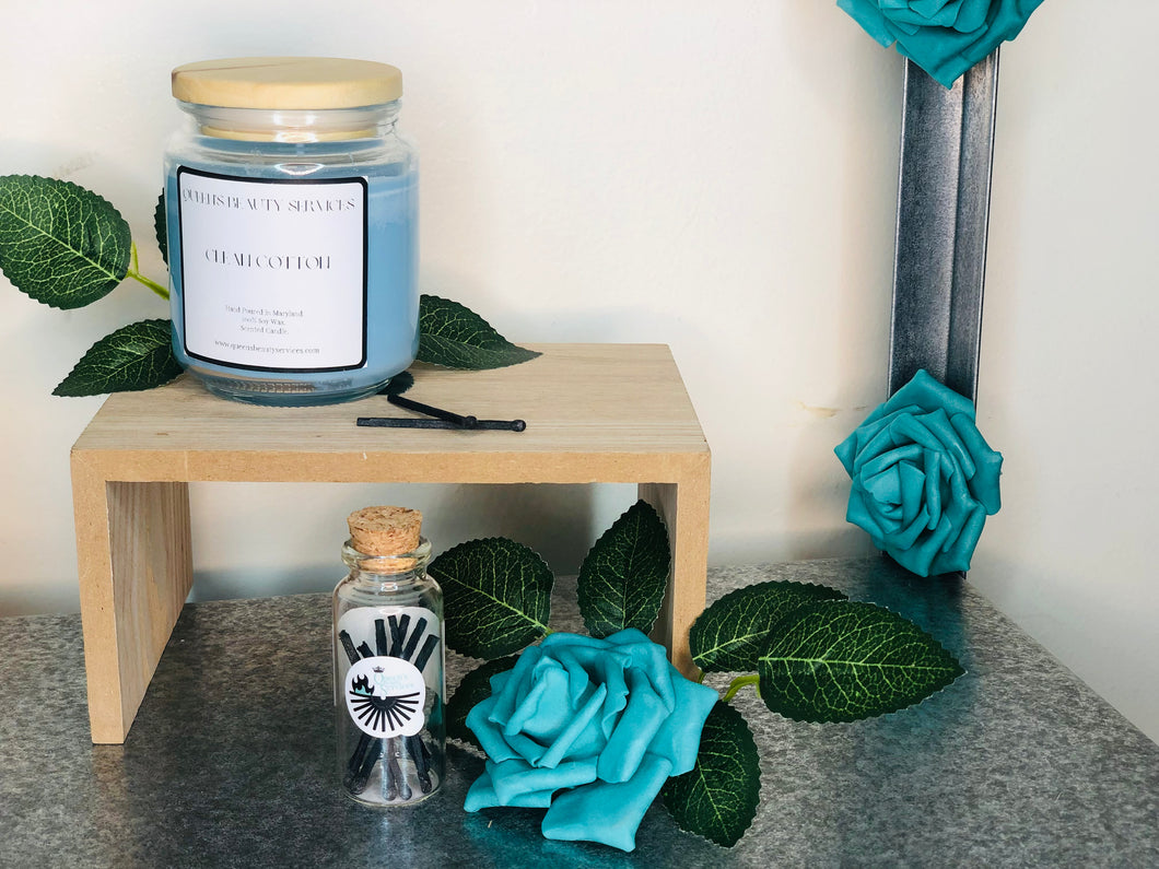 Clean Cotton. 100% Soy Candle.